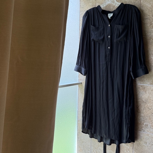 Anthropologie dRA Los Angeles Belted Midi Dress Henley Tunic Pockets Shirttail M - Picture 4 of 14